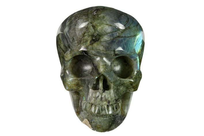 Realistic, Polished Labradorite Skull - Madagascar #151050
